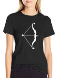 Bow and Arrow Graphic Tee - Black Cotton T-Shirt