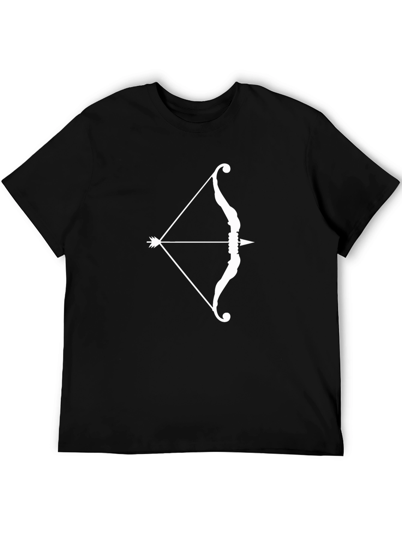 Bow and Arrow Graphic Tee - Black Cotton T-Shirt