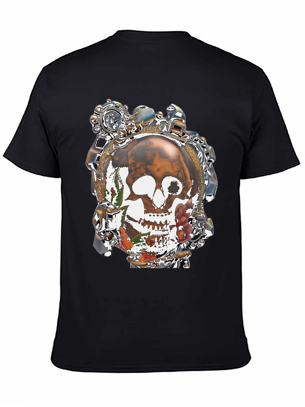 Steampunk Skull Graphic T-Shirt