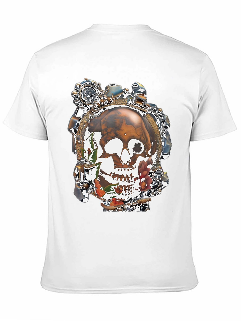 Steampunk Skull Graphic T-Shirt