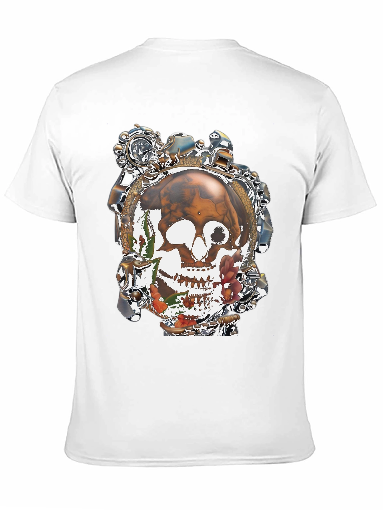 Steampunk Skull Graphic T-Shirt