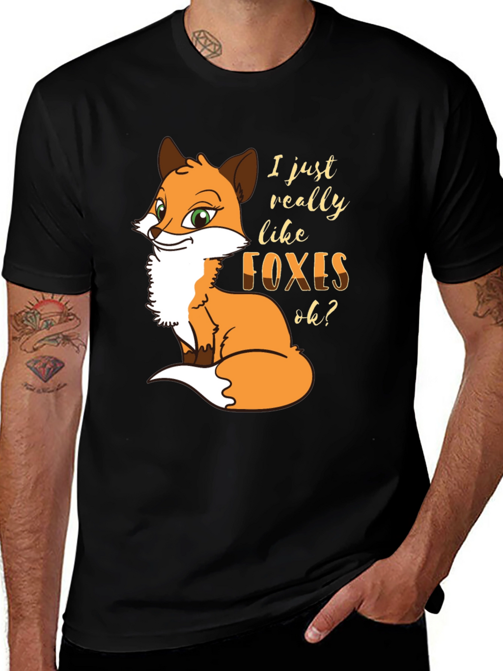 Fox Lover T-Shirt - Cute Cartoon Graphic Tee