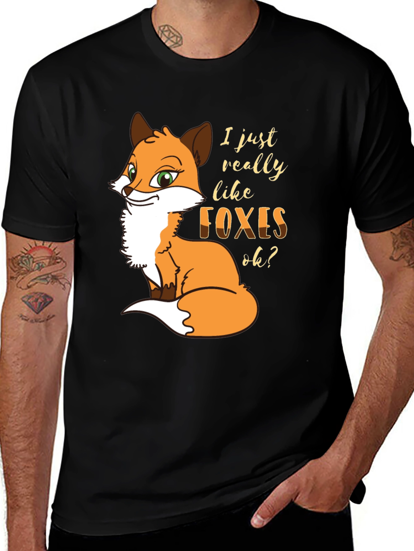 Fox Lover T-Shirt - Cute Cartoon Graphic Tee