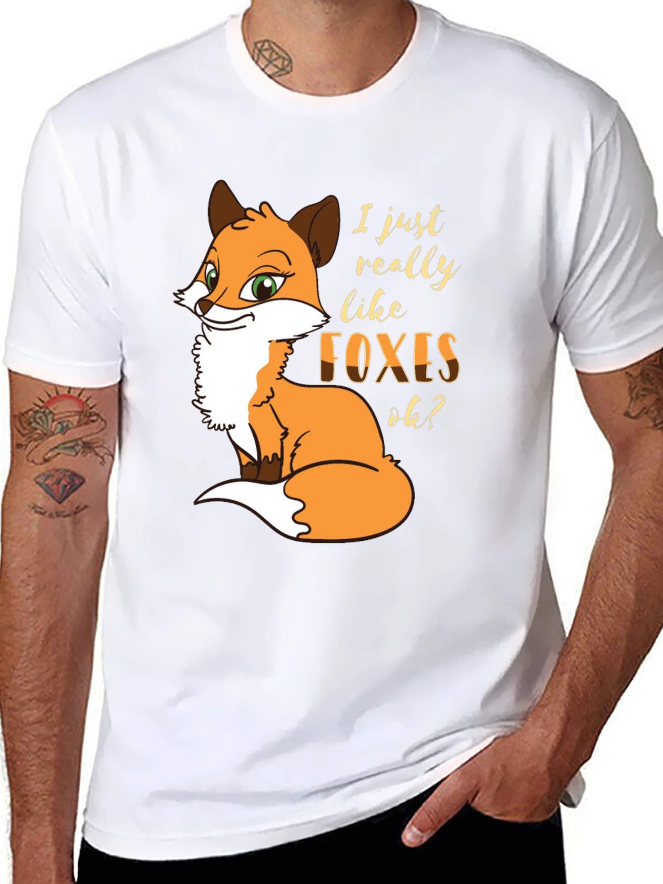 Fox Lover T-Shirt - Cute Cartoon Graphic Tee