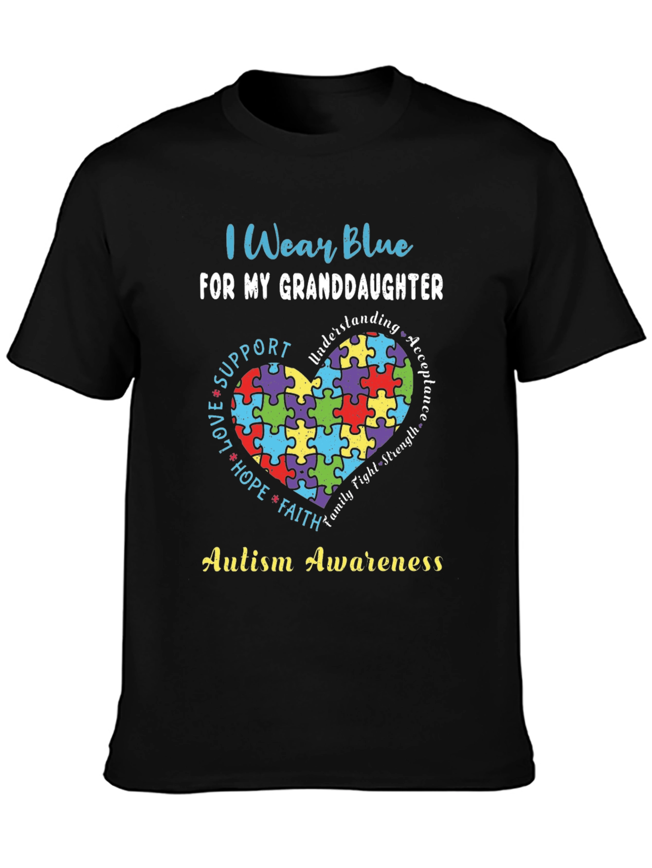 Autism Awareness T-Shirt - Wear Blue for My Granddaughter