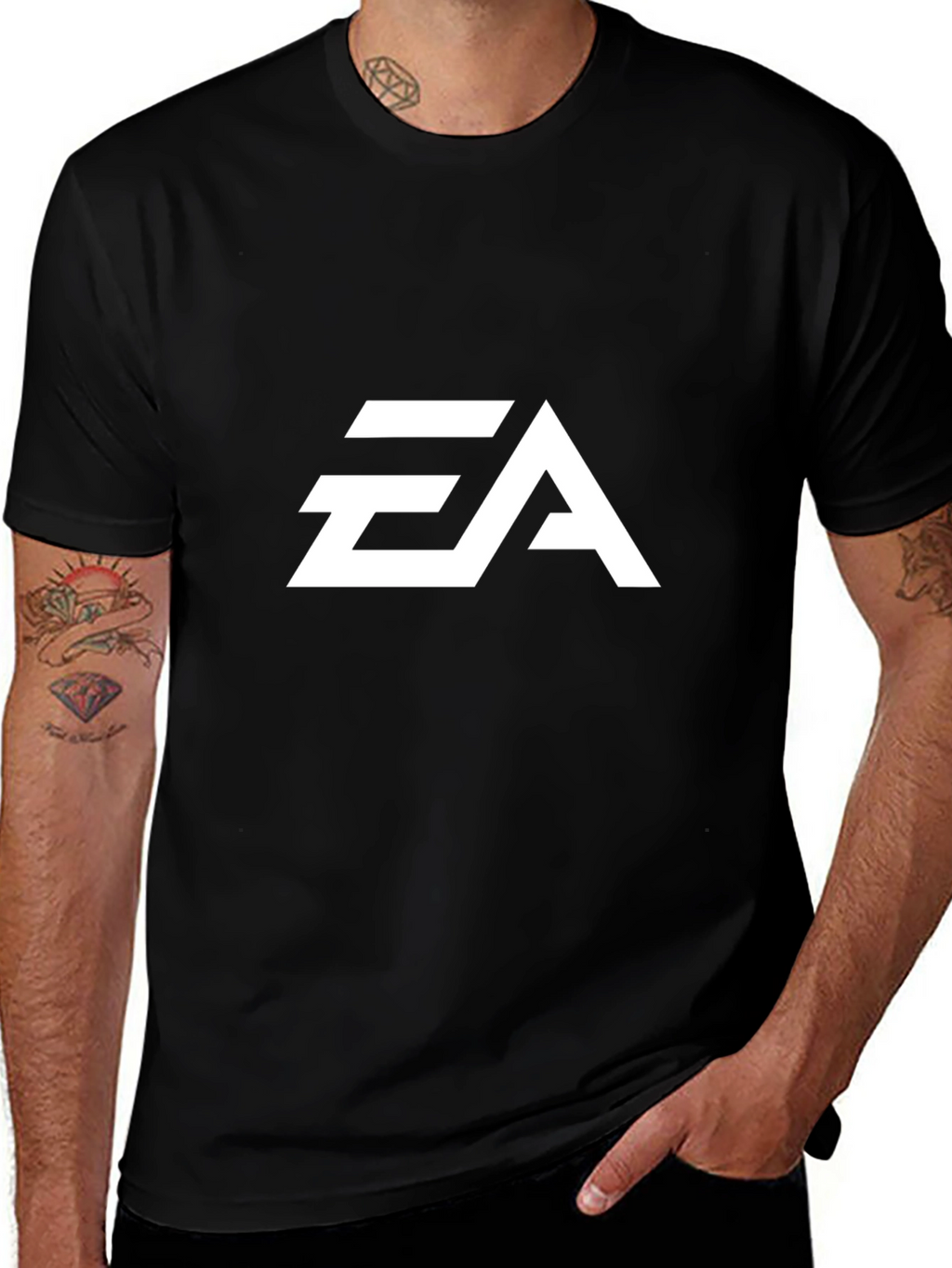 EA Logo Graphic Tee - Classic Black
