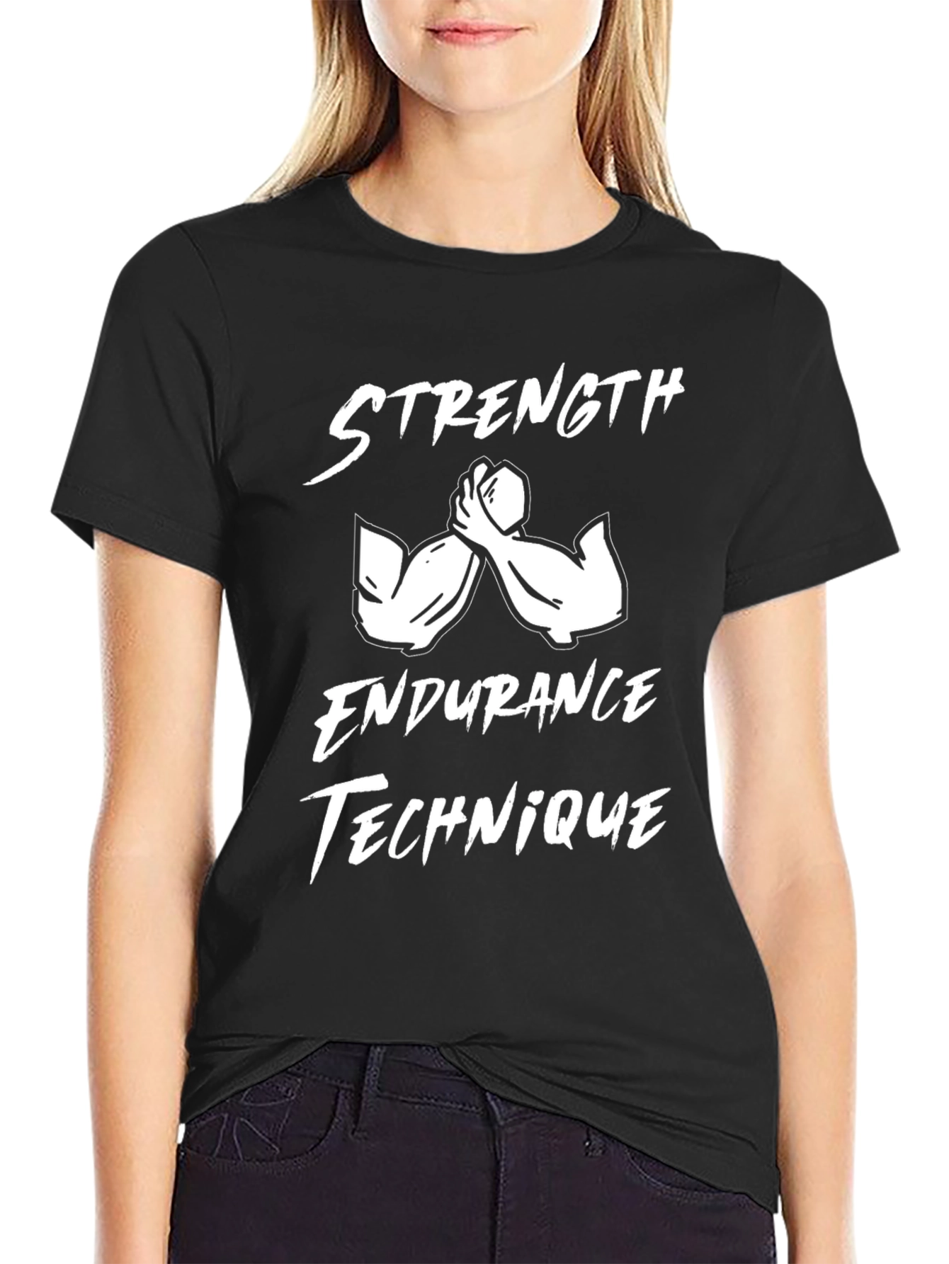 Strength Endurance Technique Black T-Shirt