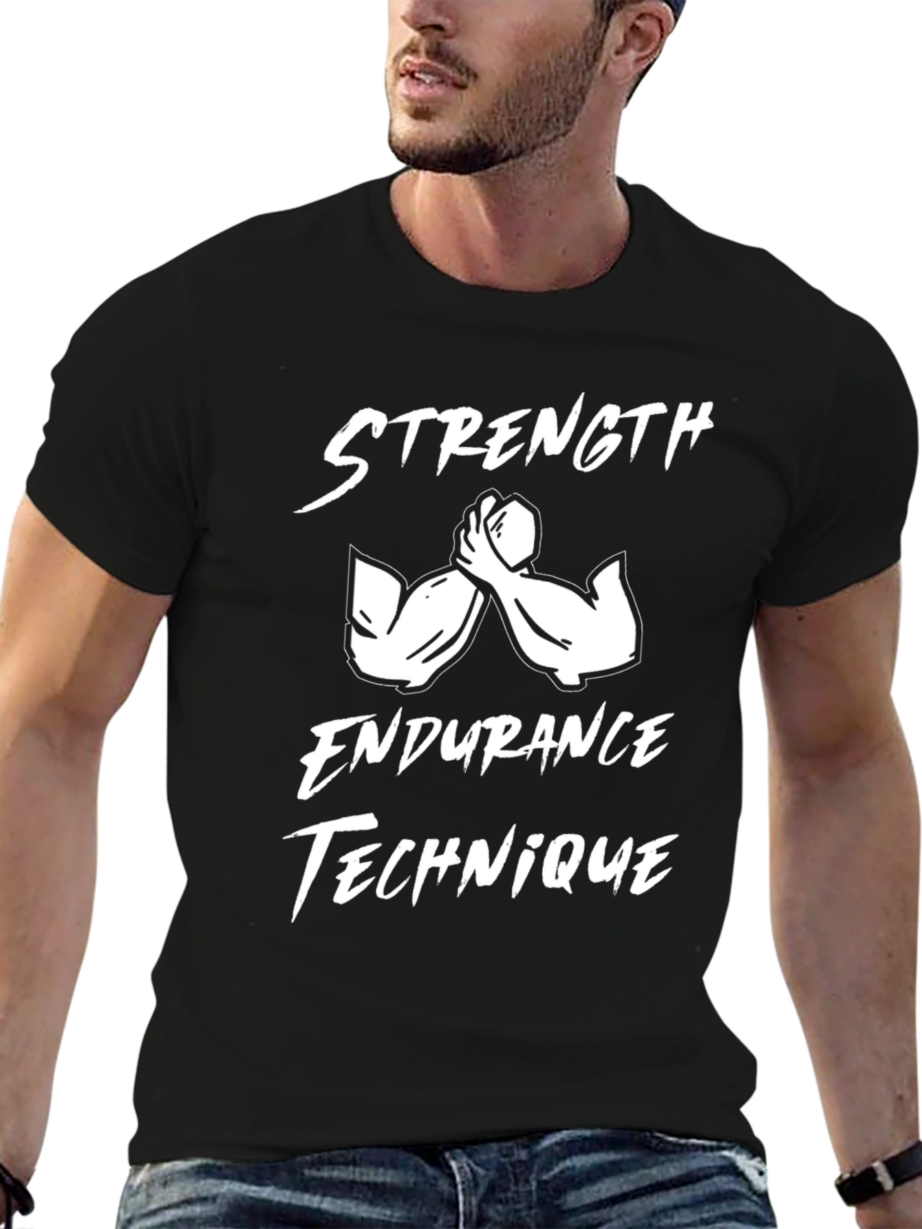 Strength Endurance Technique Black T-Shirt