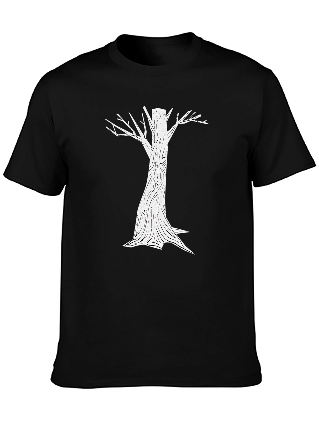 Minimalist Tree Graphic Black T-Shirt