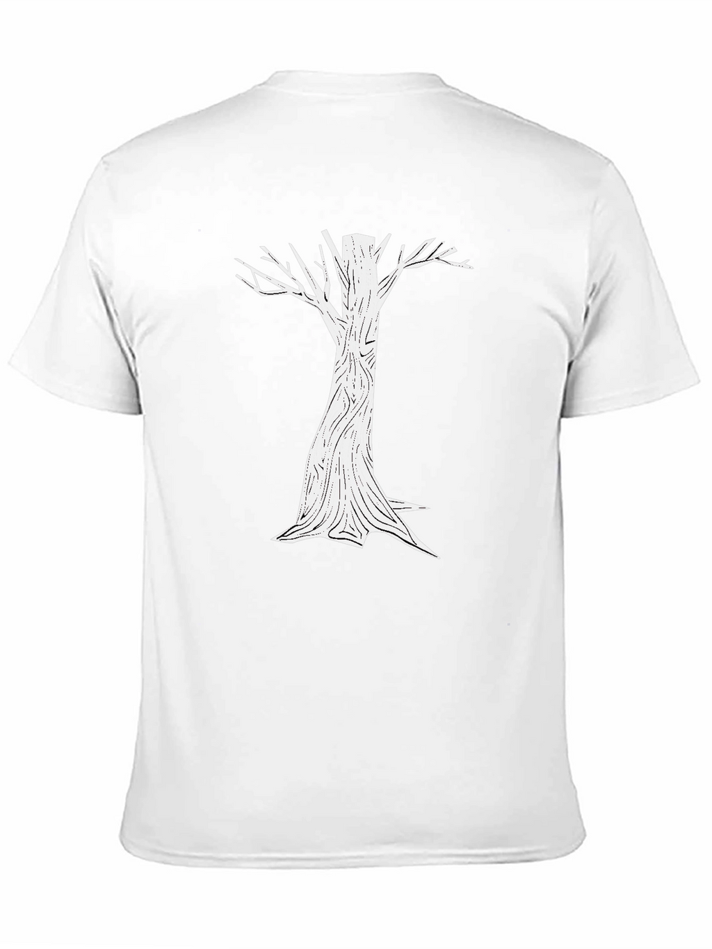 Minimalist Tree Graphic Black T-Shirt