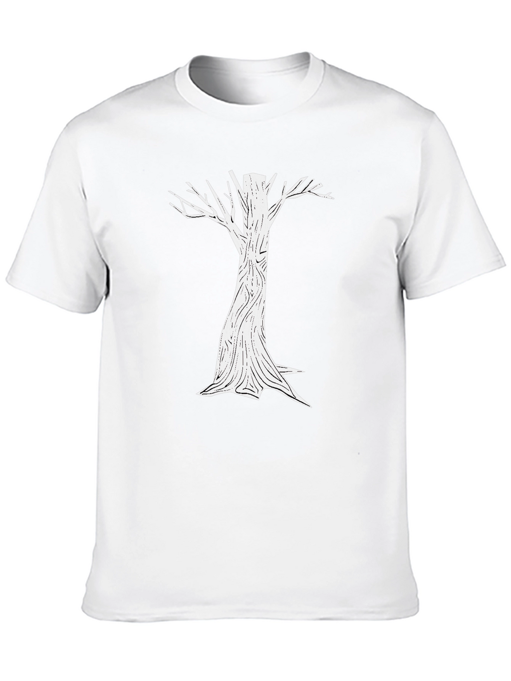 Minimalist Tree Graphic Black T-Shirt