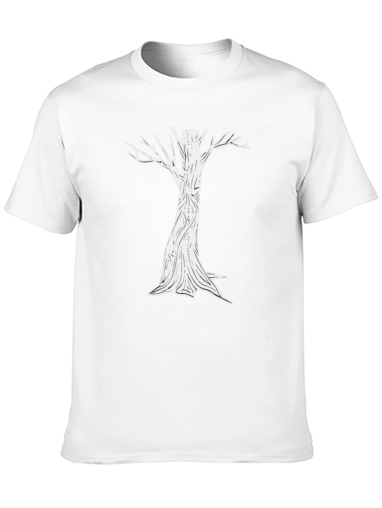Minimalist Tree Graphic Black T-Shirt