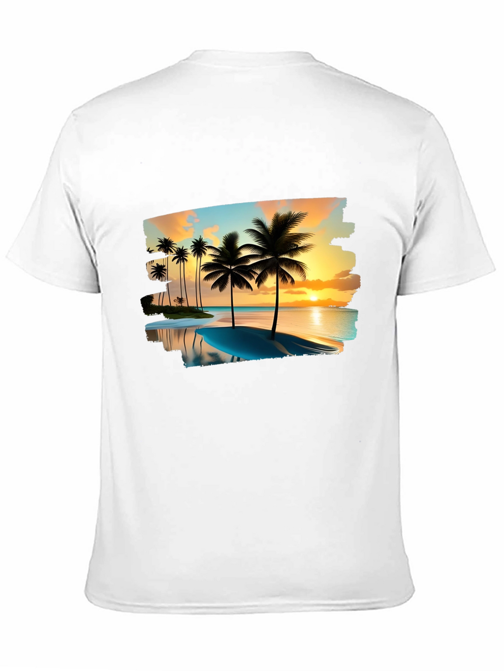 Tropical Palm Tree Sunset Graphic T-Shirt