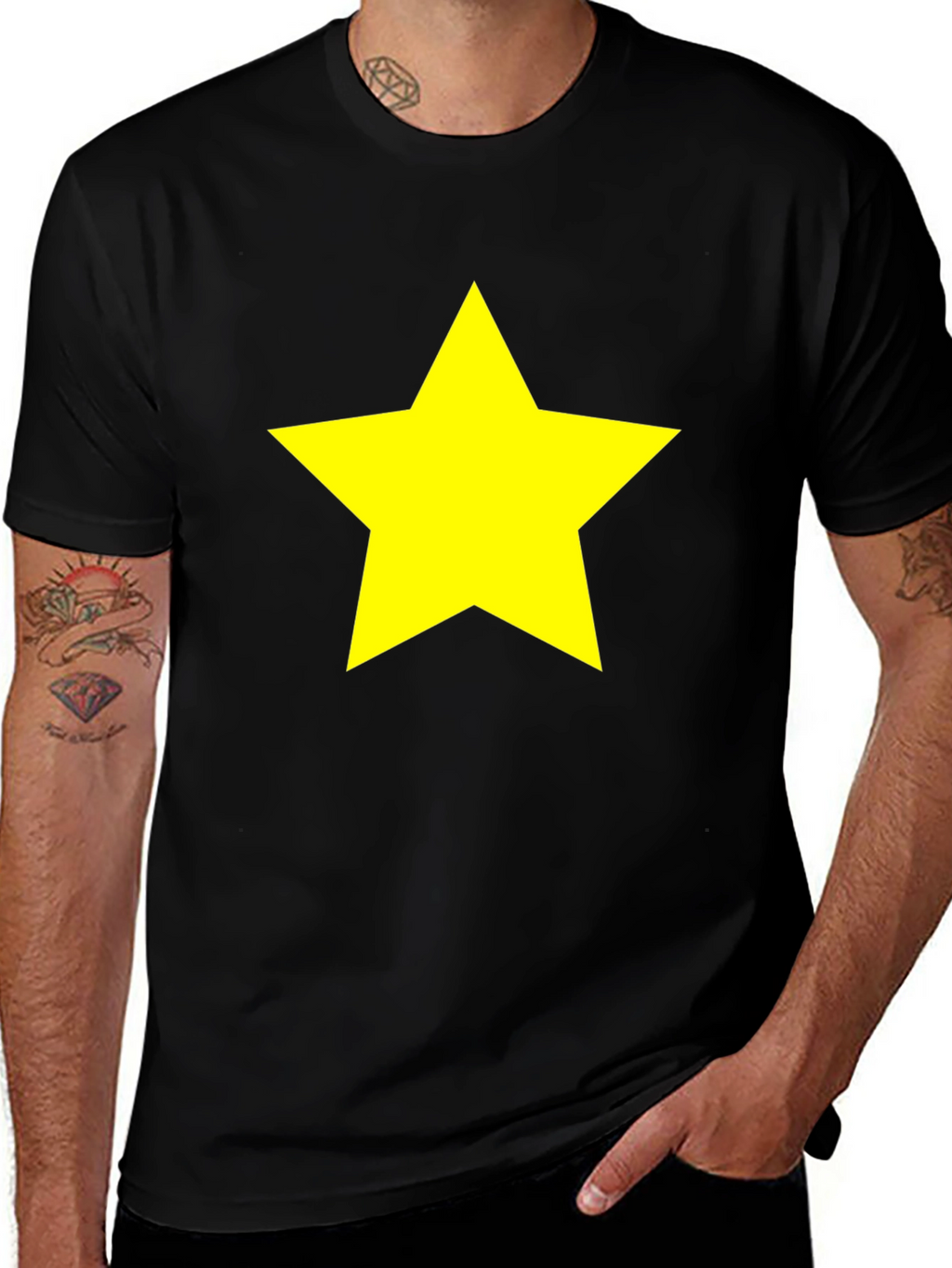Star Graphic Black T-Shirt - Bold & Stylish