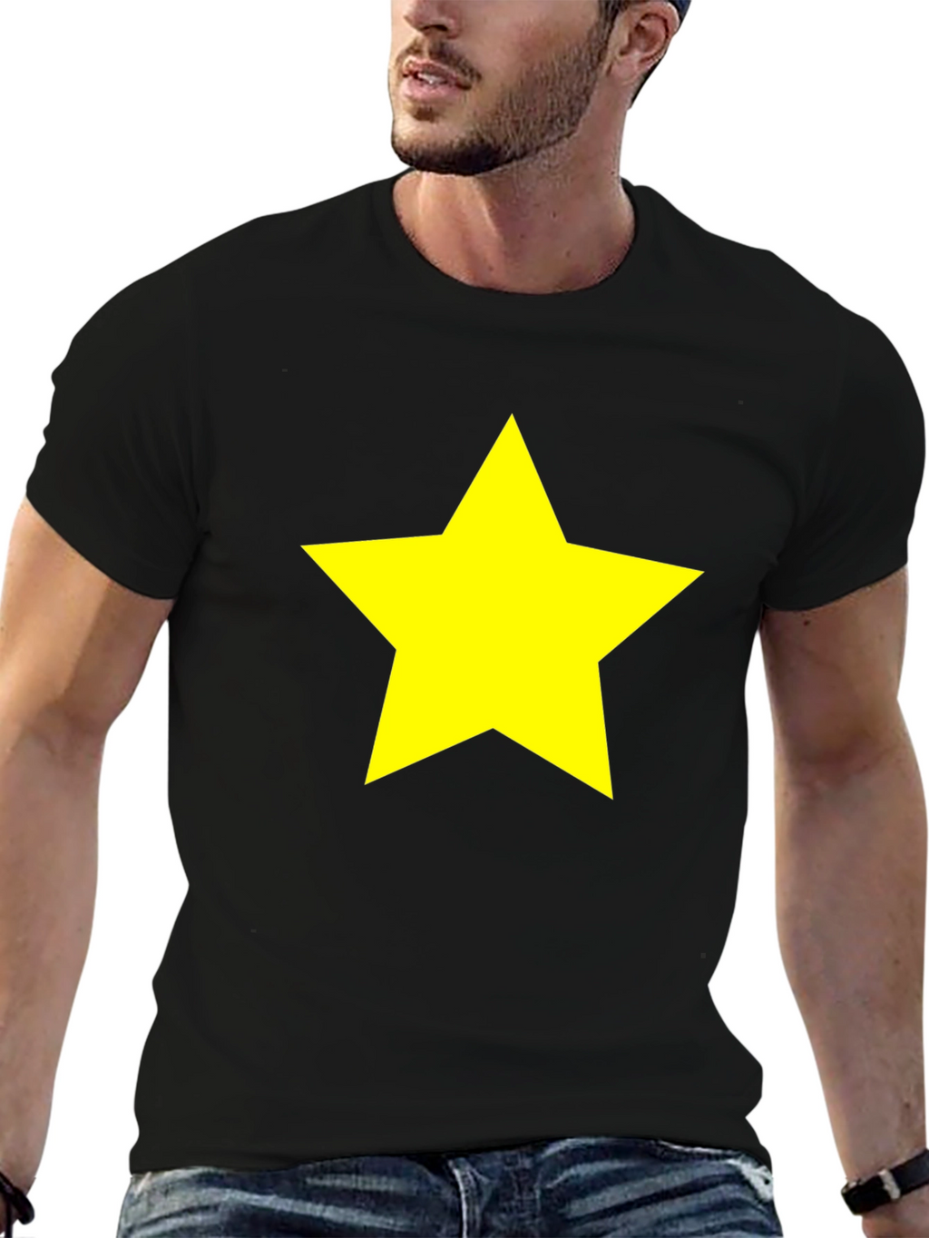 Star Graphic Black T-Shirt - Bold & Stylish