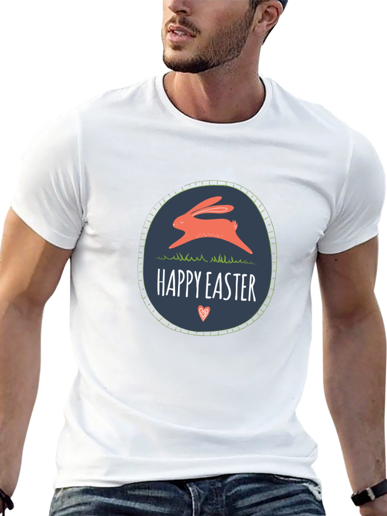 Happy Easter Rabbit Graphic T-Shirt