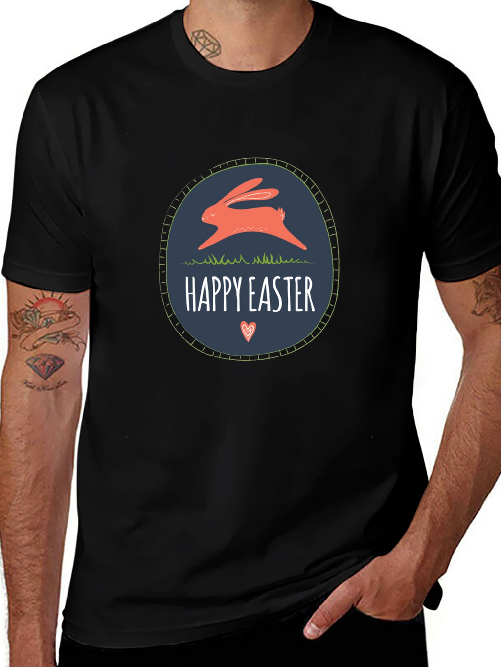 Happy Easter Rabbit Graphic T-Shirt