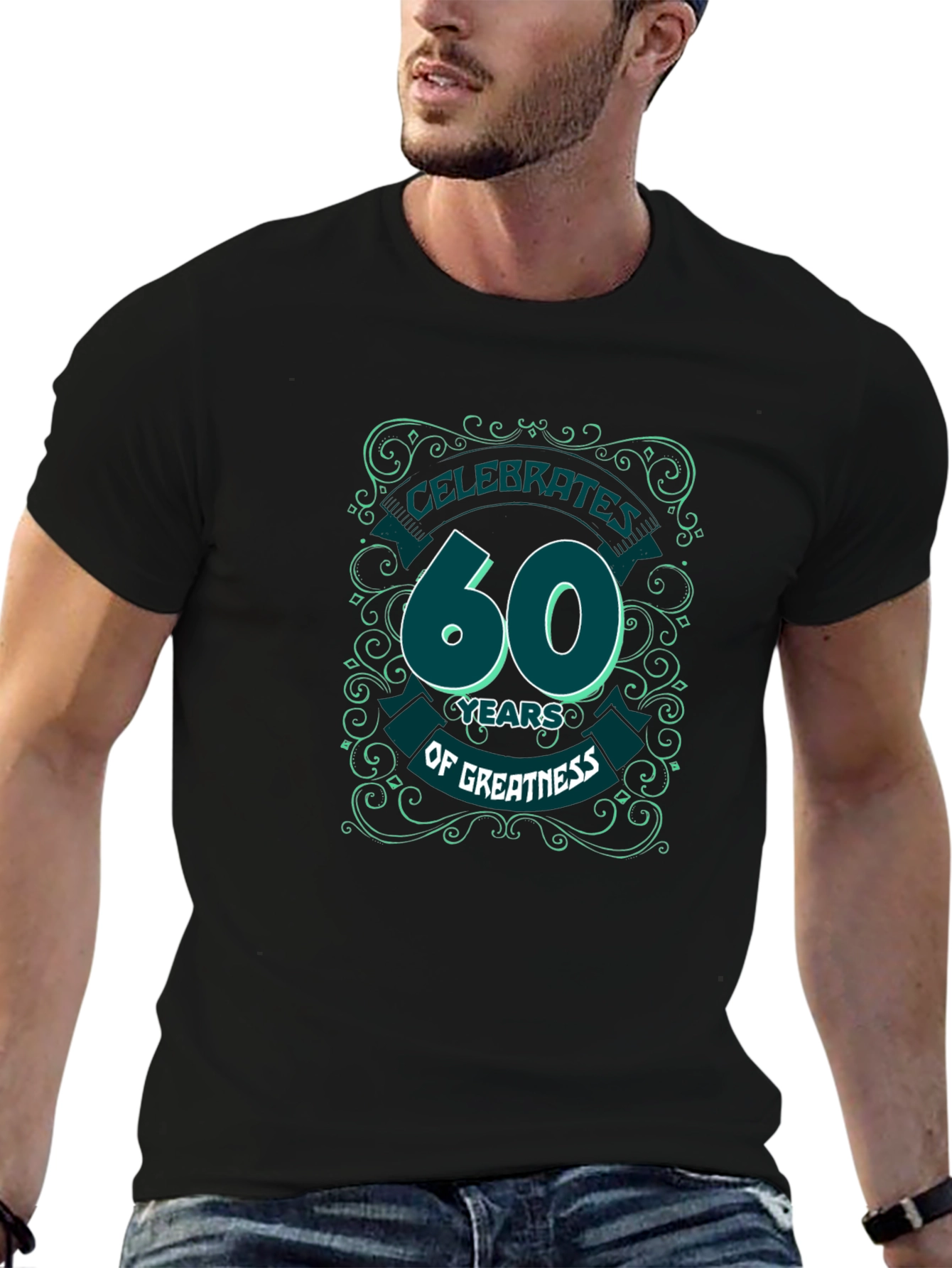 Celebrate 60 Years Black Graphic Tee