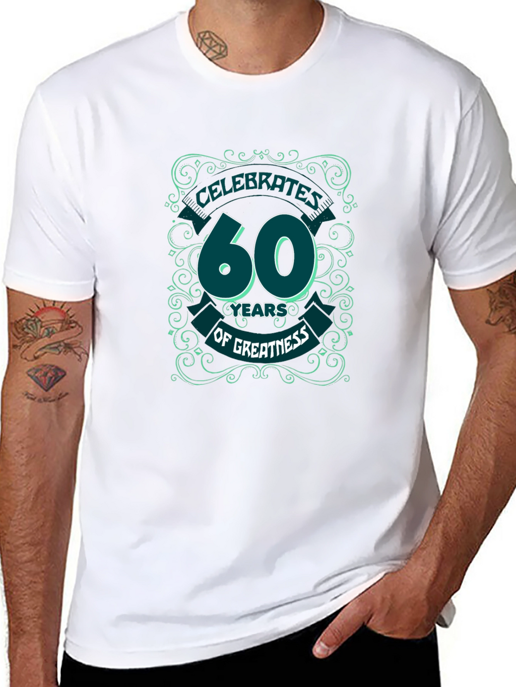 Celebrate 60 Years Black Graphic Tee