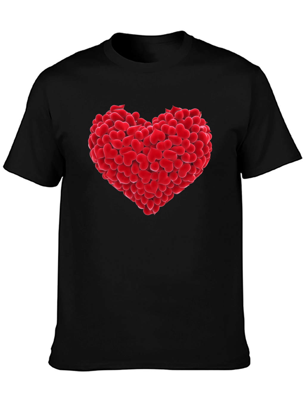 Heart of Hearts Graphic Tee - Black Cotton T-Shirt