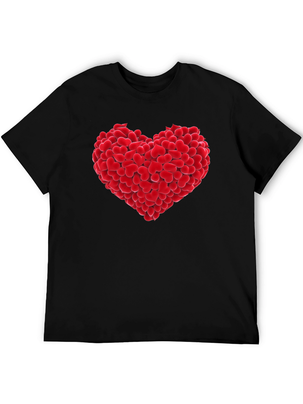 Heart of Hearts Graphic Tee - Black Cotton T-Shirt
