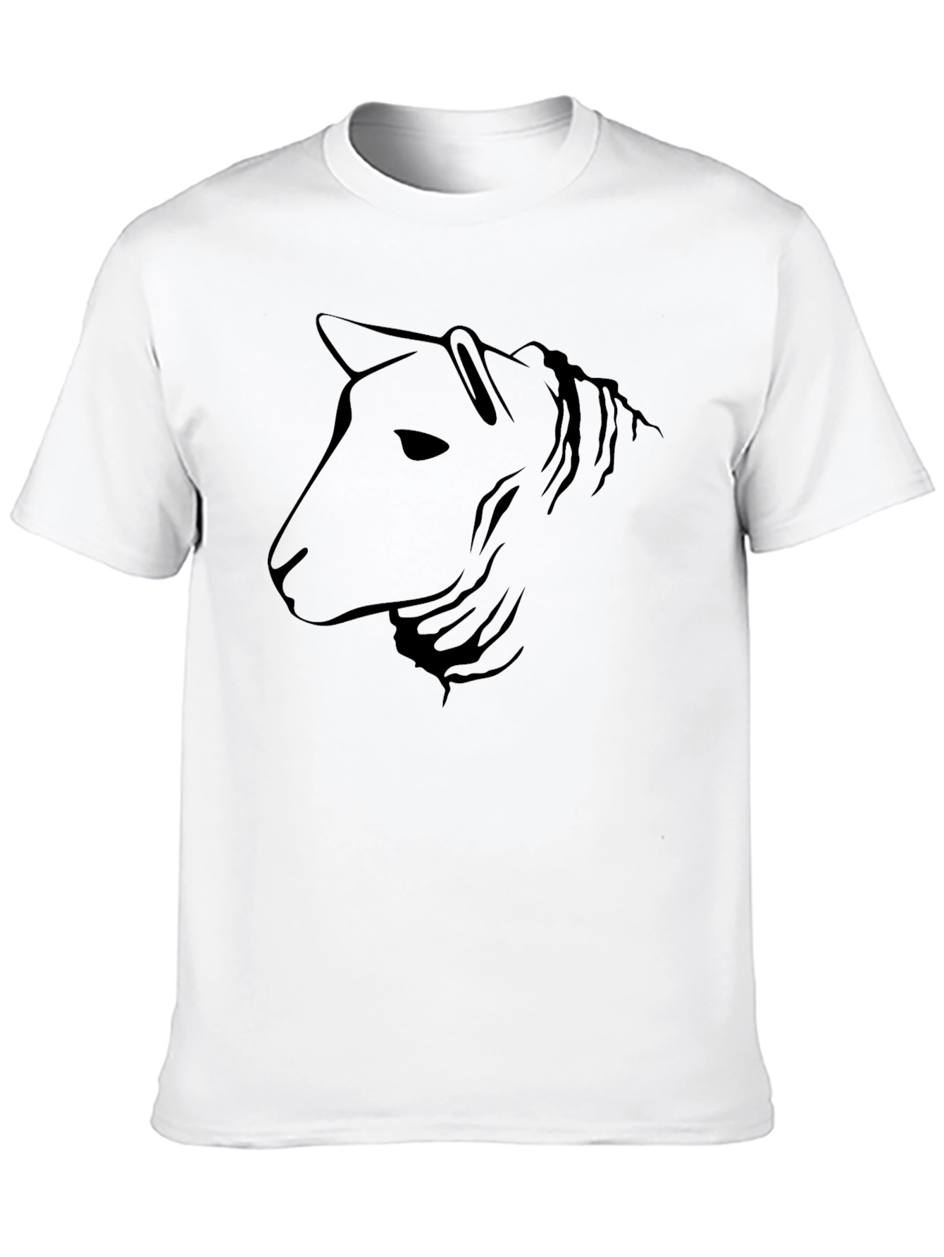 Horse Silhouette Graphic Print Black T-Shirt