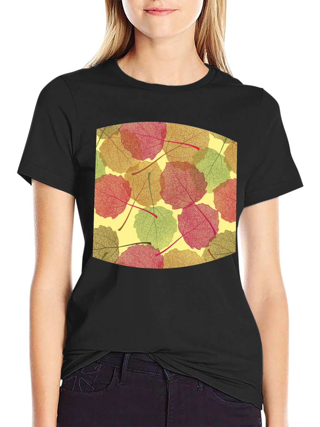 Leaf Pattern Tee - Nature Inspired Comfort