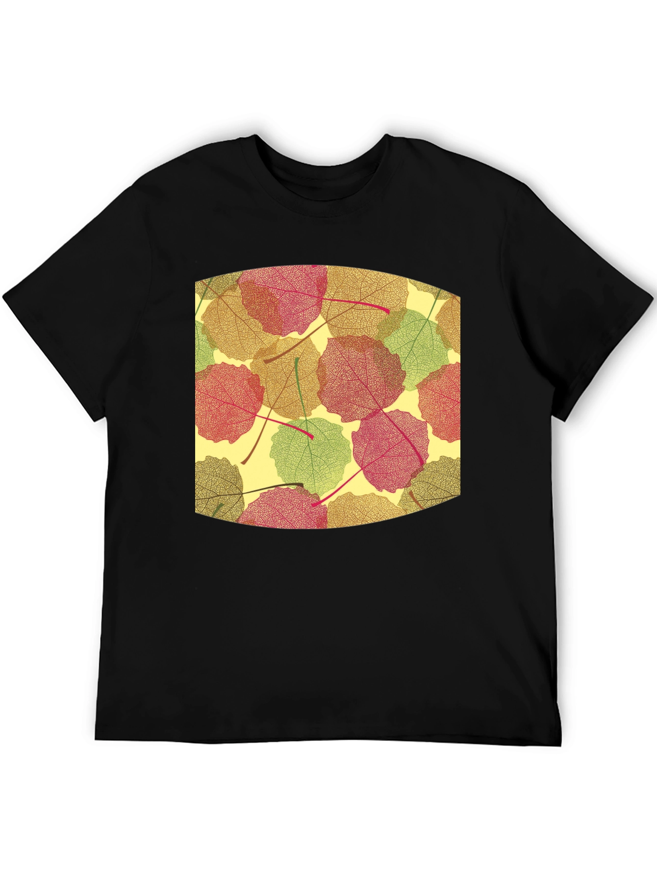 Leaf Pattern Tee - Nature Inspired Comfort