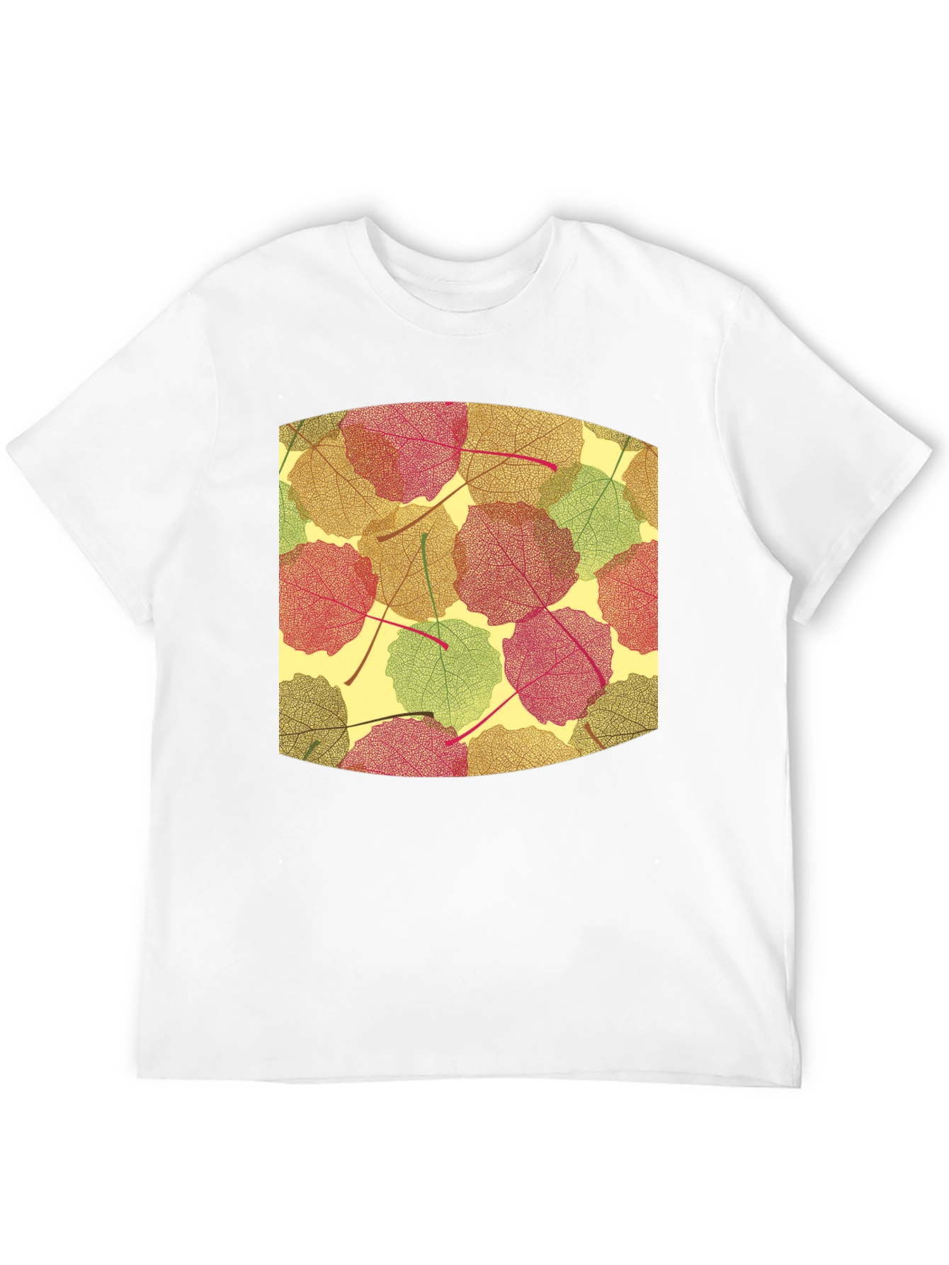 Leaf Pattern Tee - Nature Inspired Comfort