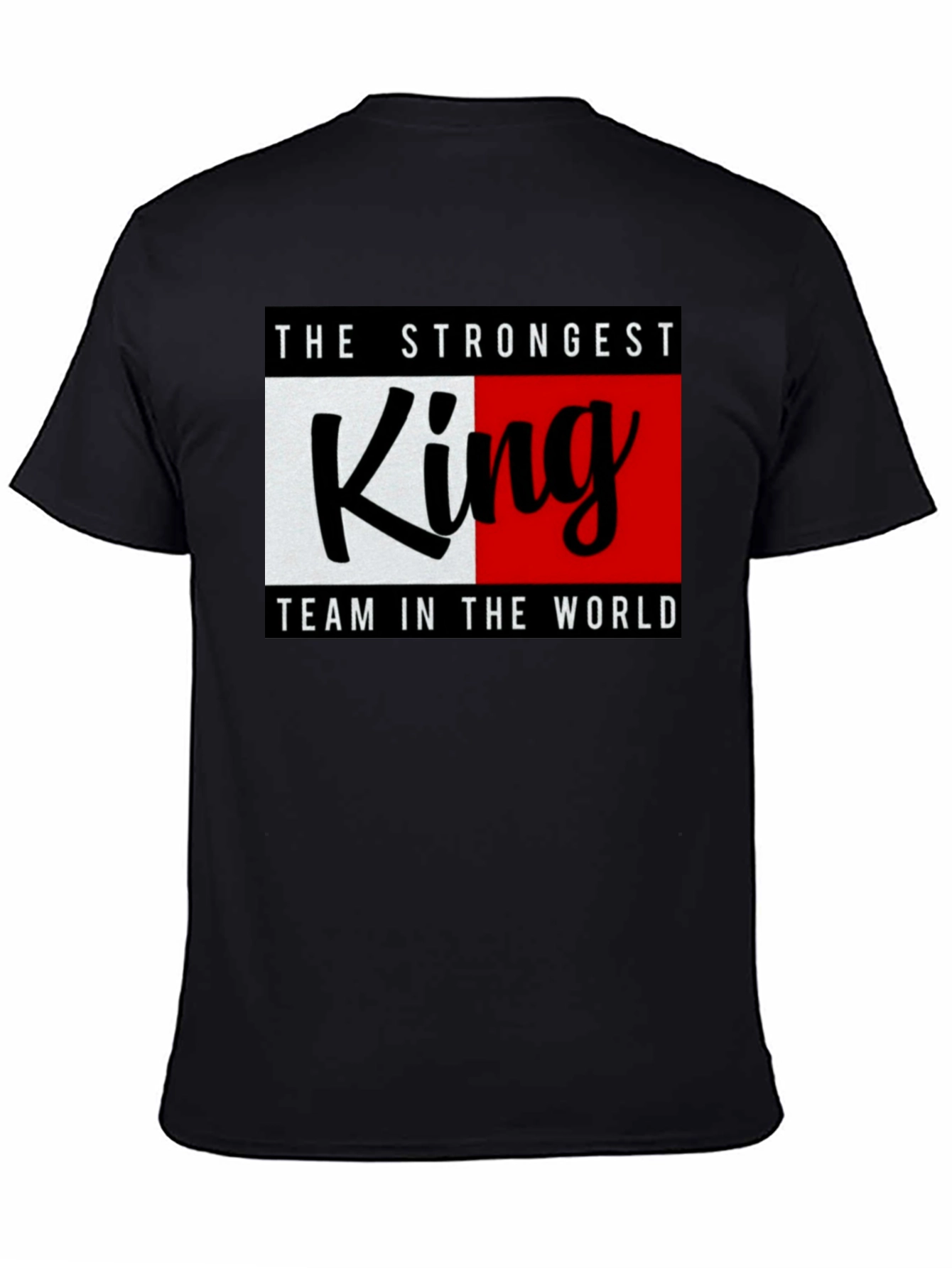 Strongest King Team T-Shirt - Black Crew Neck Tee