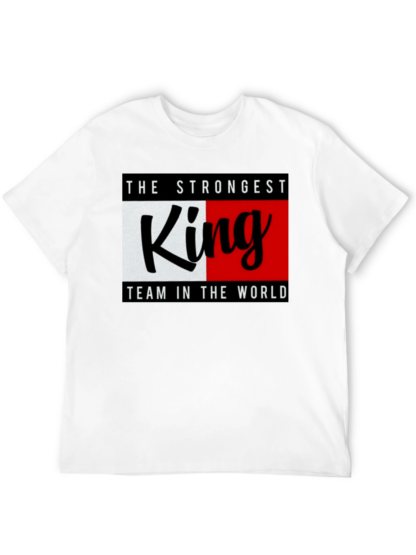 Strongest King Team T-Shirt - Black Crew Neck Tee