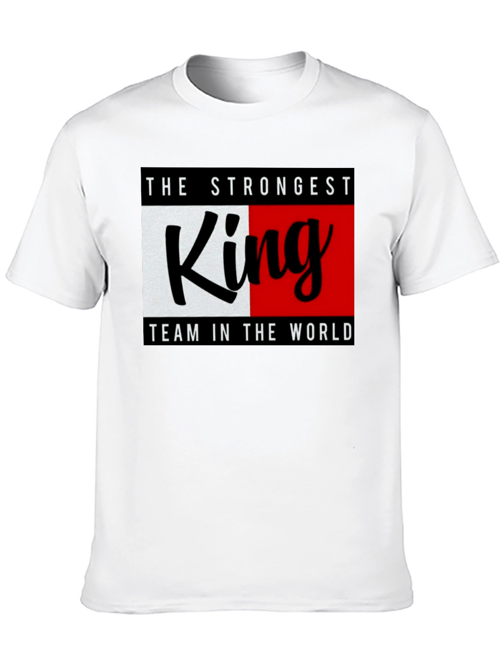 Strongest King Team T-Shirt - Black Crew Neck Tee