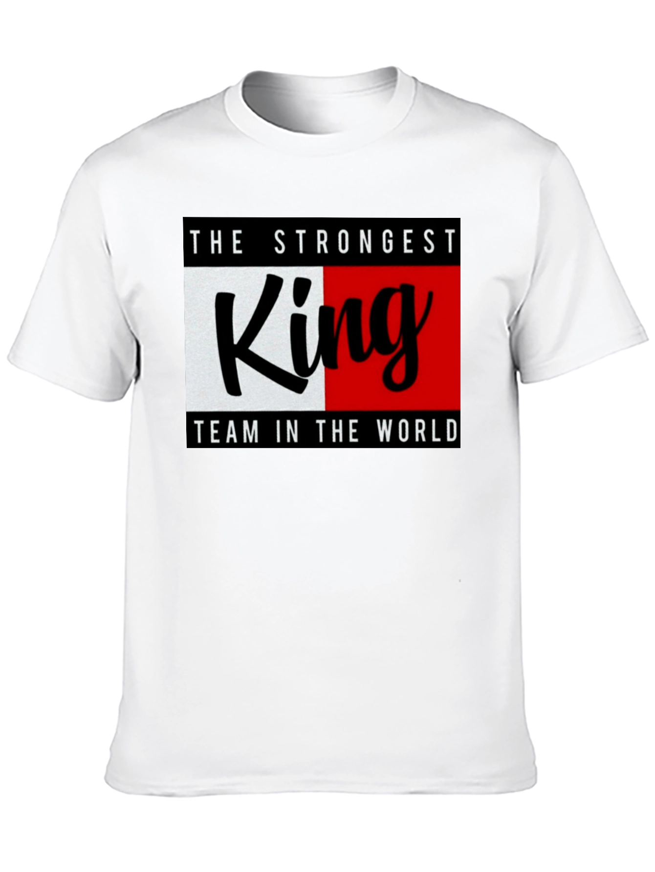 Strongest King Team T-Shirt - Black Crew Neck Tee