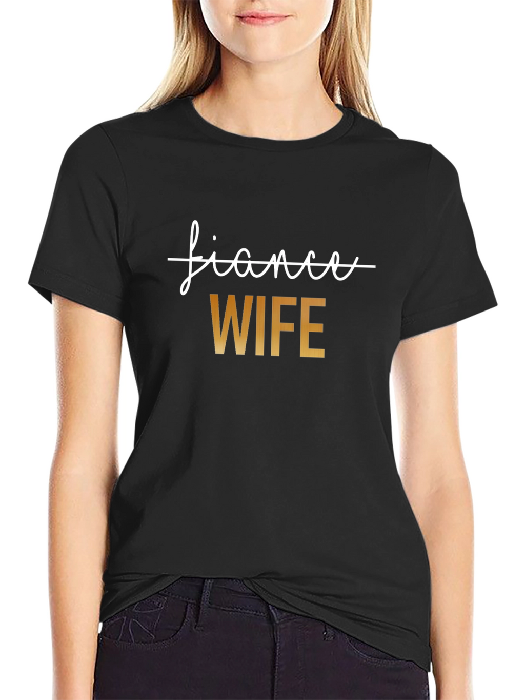 Fiancee to Wife T-Shirt Wedding Gift Tee
