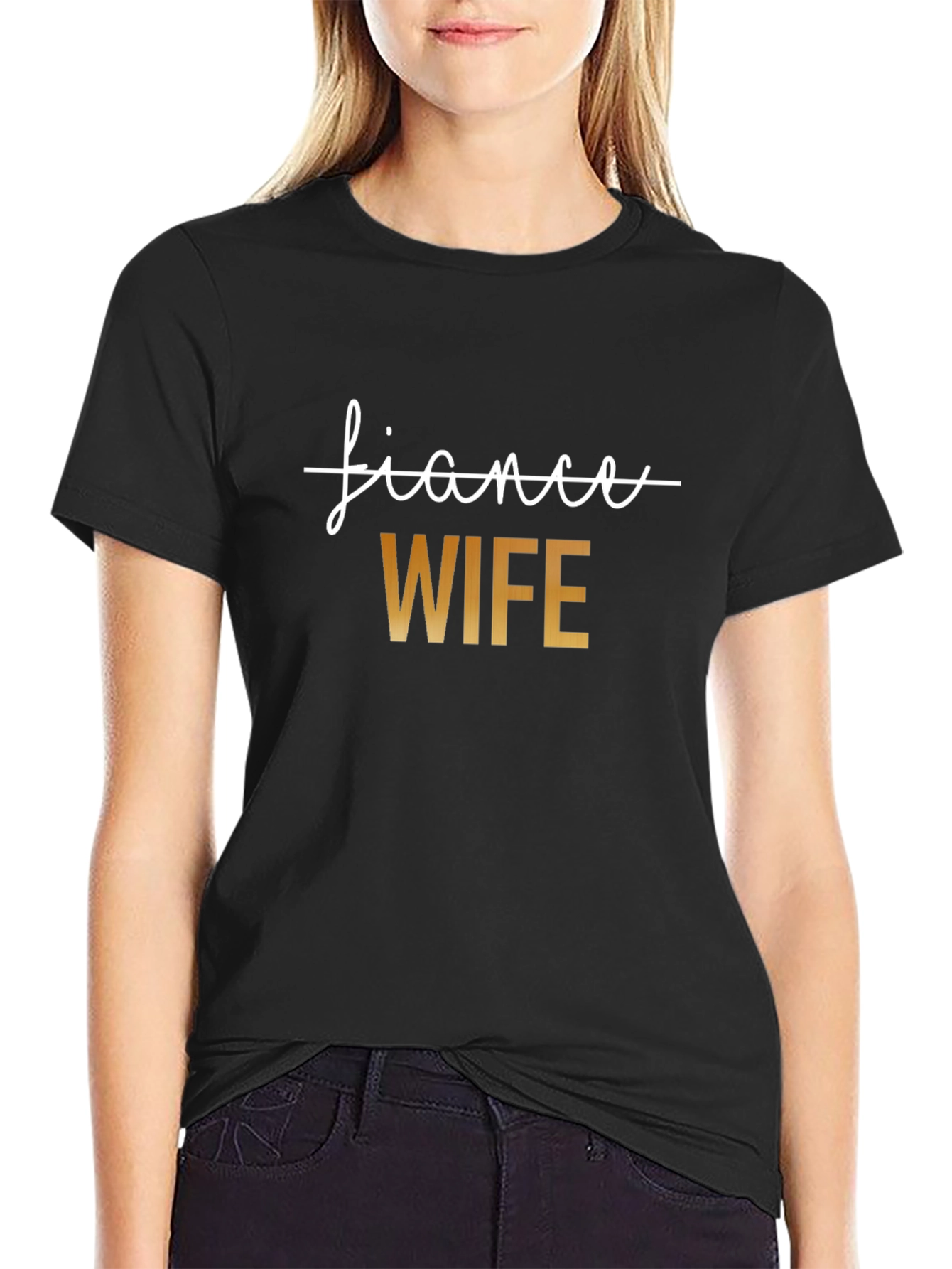Fiancee to Wife T-Shirt Wedding Gift Tee