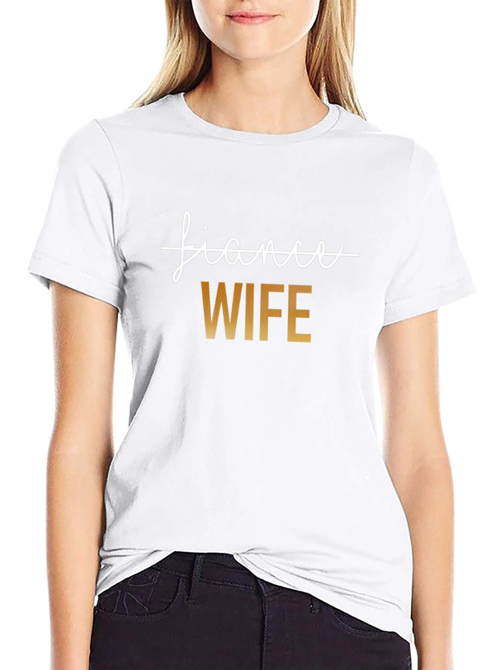 Fiancee to Wife T-Shirt Wedding Gift Tee