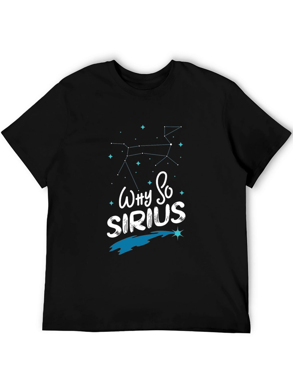 Why So Sirius Mens Black Graphic Tee