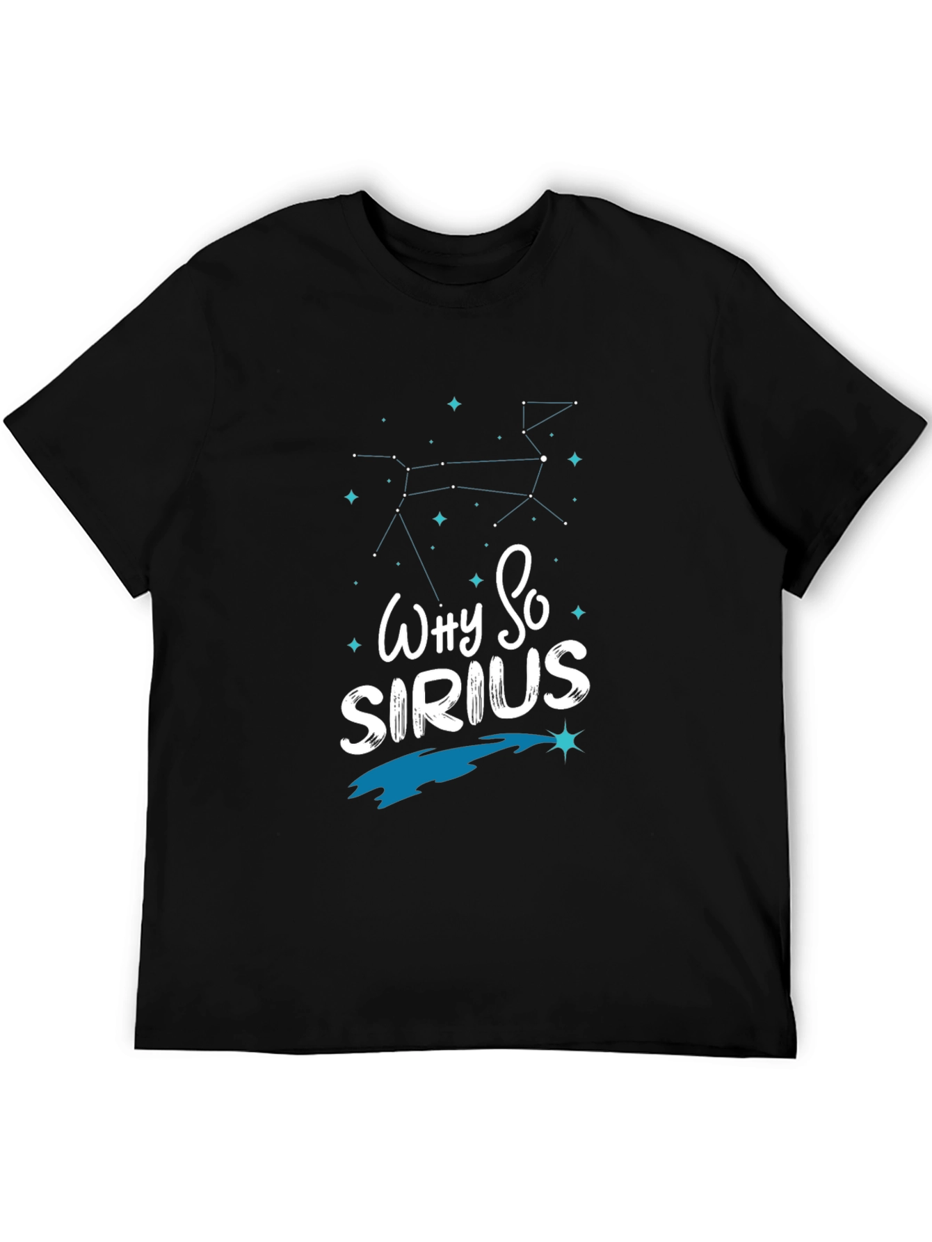 Why So Sirius Mens Black Graphic Tee