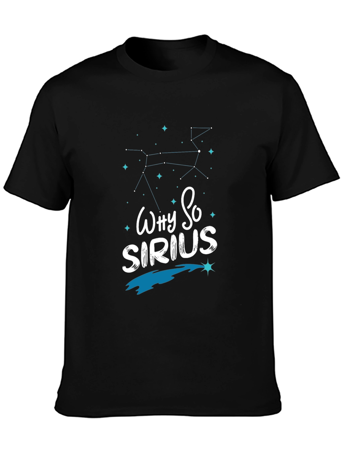 Why So Sirius Mens Black Graphic Tee