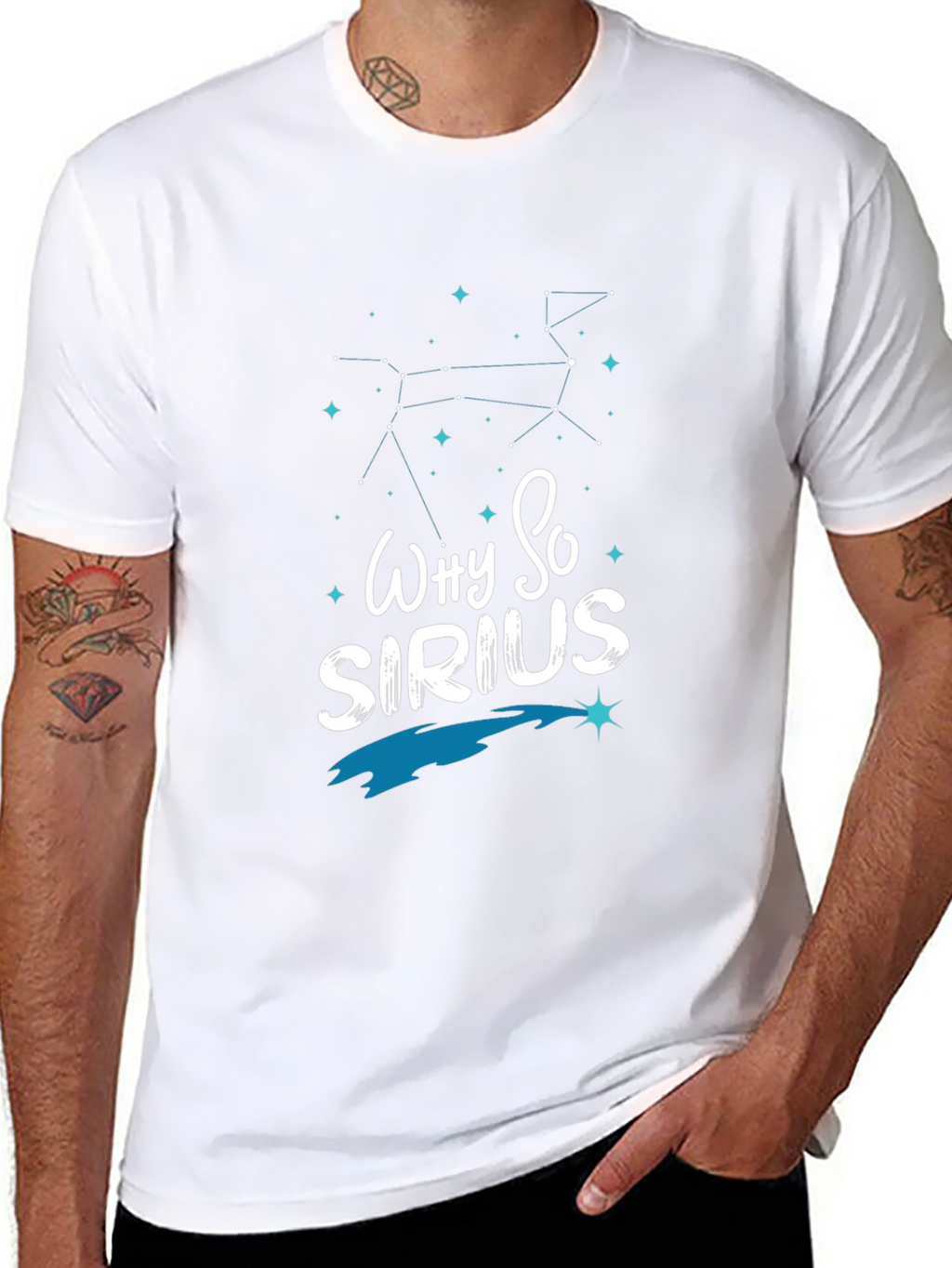 Why So Sirius Mens Black Graphic Tee