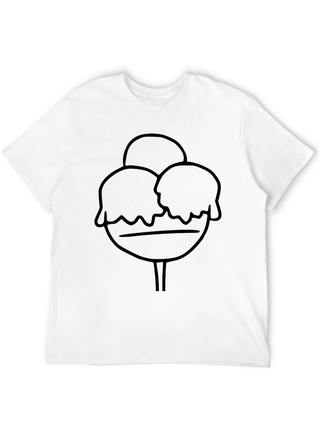 Ice Cream Graphic Tee - Casual Black T-Shirt