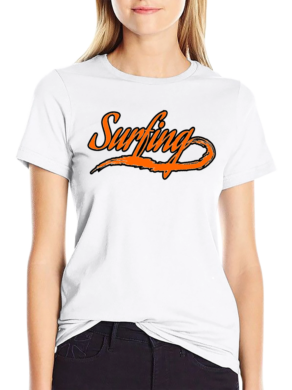 Surfing Graphic Tee - Black