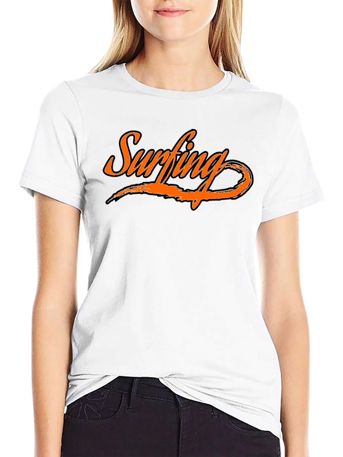 Surfing Graphic Tee - Black