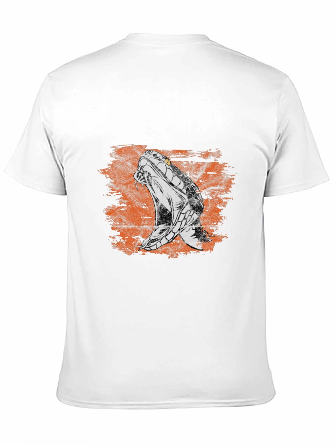 Snake Print Mens Black T-Shirt
