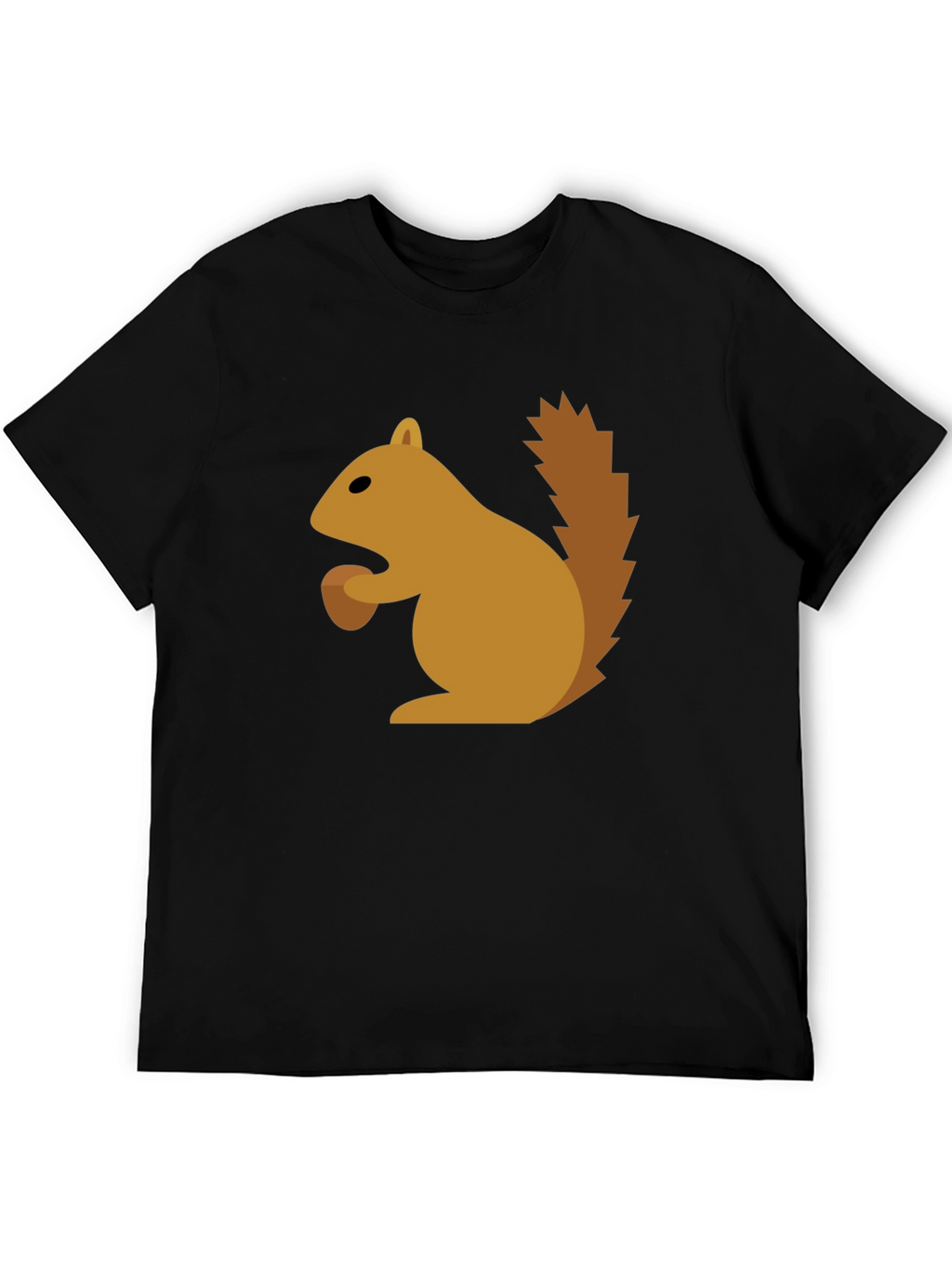 Squirrel Graphic Tee - Black Cotton T-Shirt