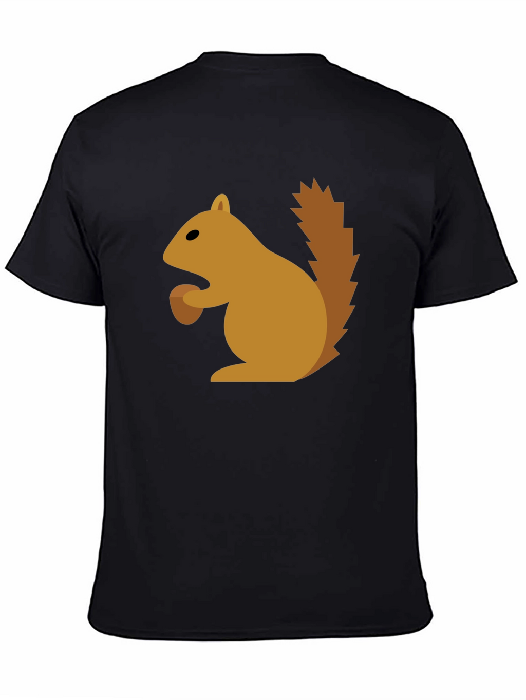 Squirrel Graphic Tee - Black Cotton T-Shirt