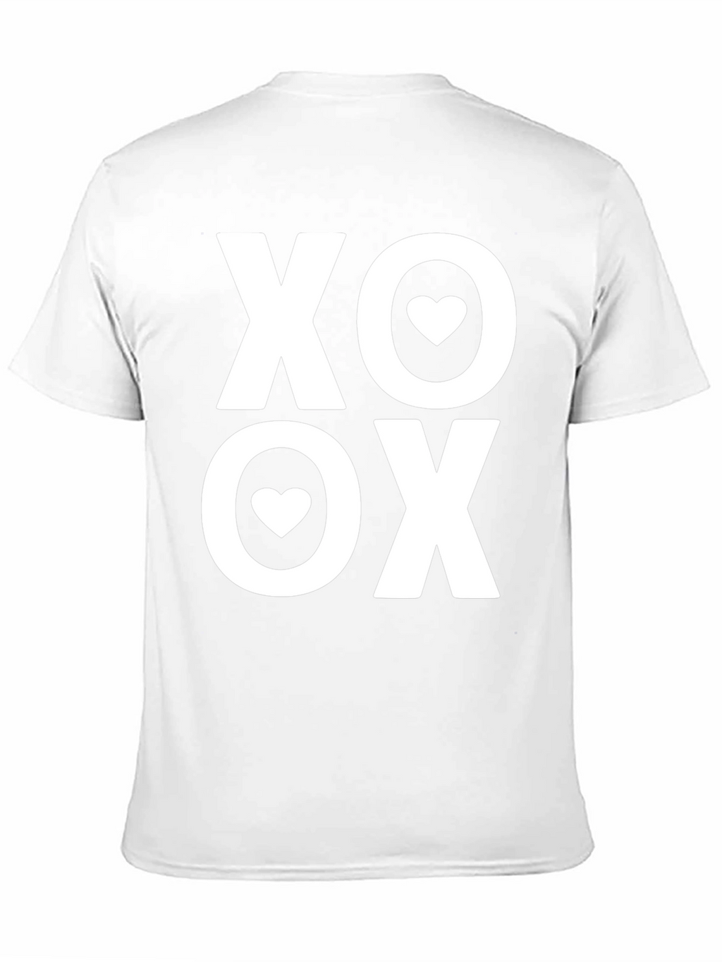 XO Heart Valentines Day Black T-Shirt