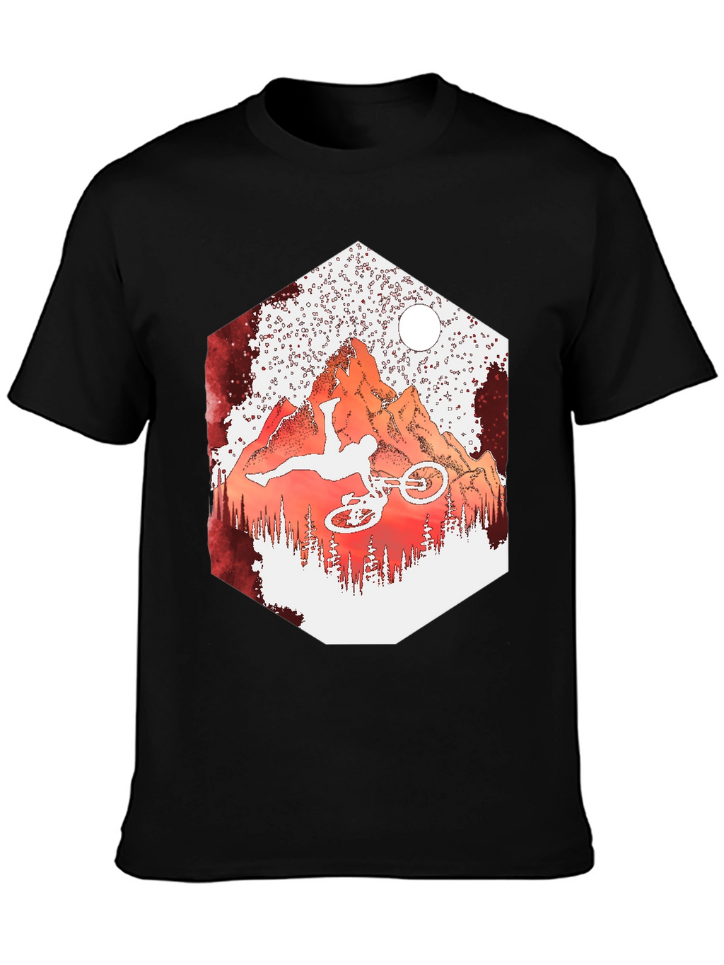Mountain Biker T-Shirt - Extreme Sports Design