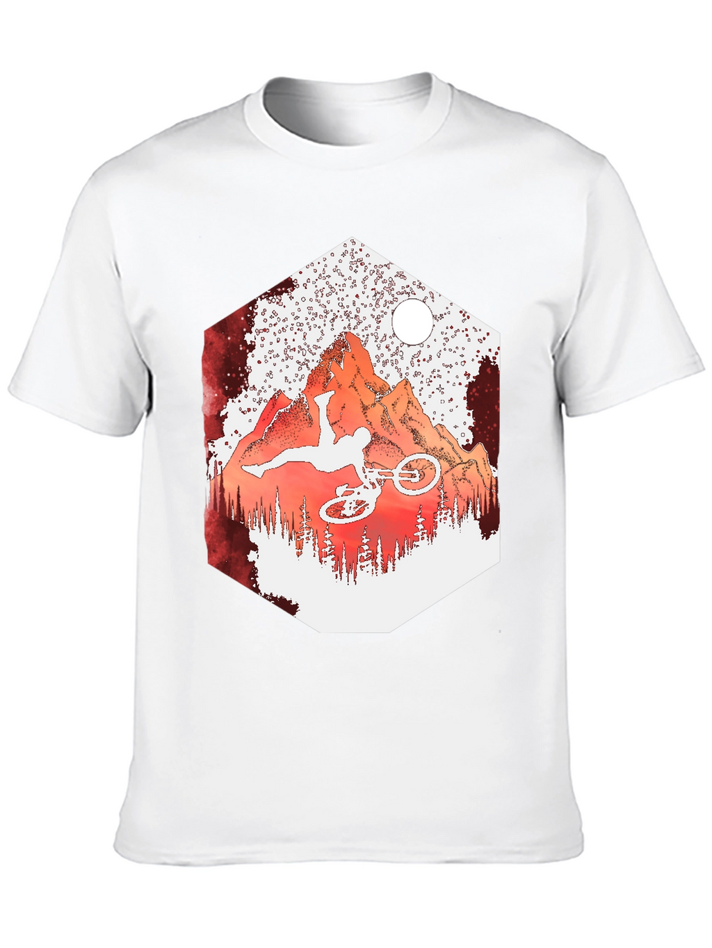 Mountain Biker T-Shirt - Extreme Sports Design