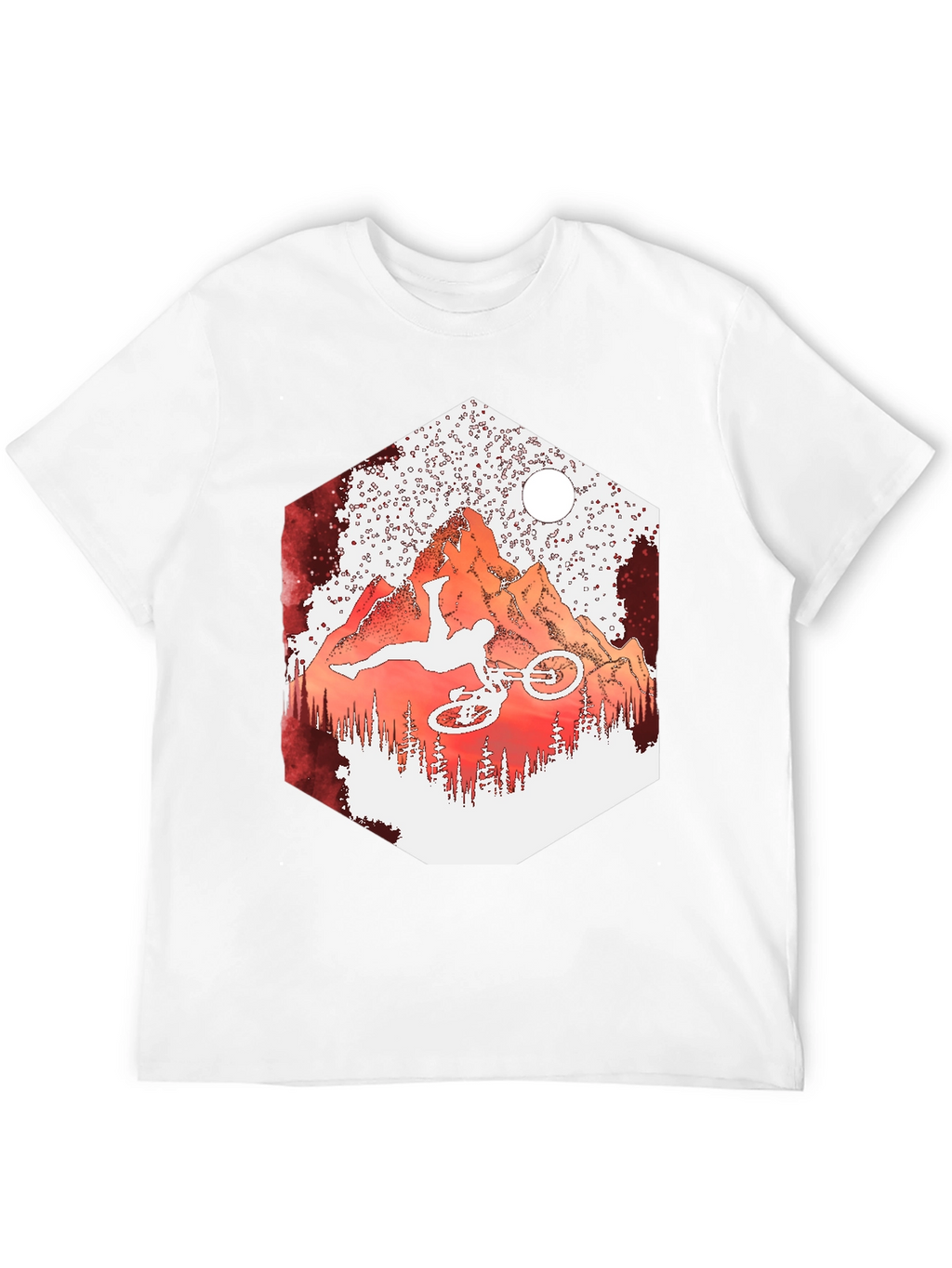 Mountain Biker T-Shirt - Extreme Sports Design